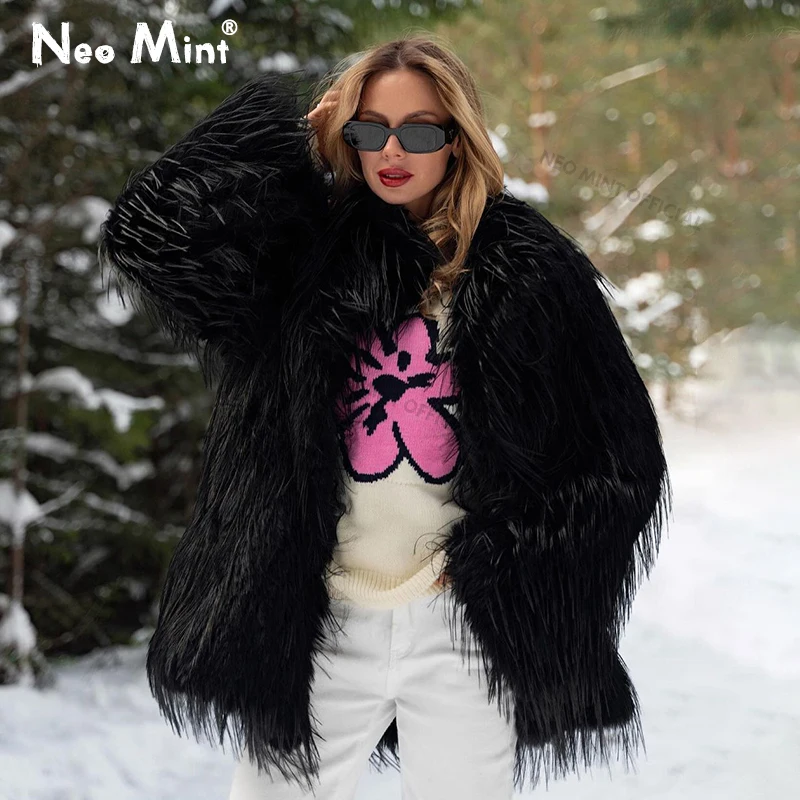 Streetwear Brand Jacket - Neo Mint 2024 Winter Harige Nepbont
