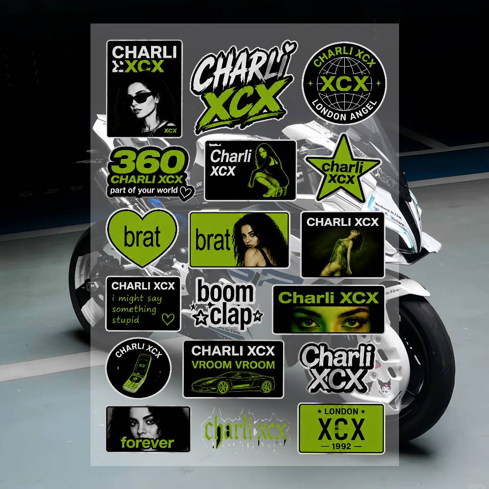 Streetwear Brand Stickers - C-Charli XCX Streetwear Merk Stickers Set