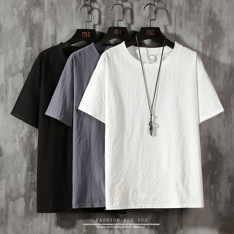 Urban Streetwear Brand - Korte Mouwen T-Shirt Heren Effen Kleur