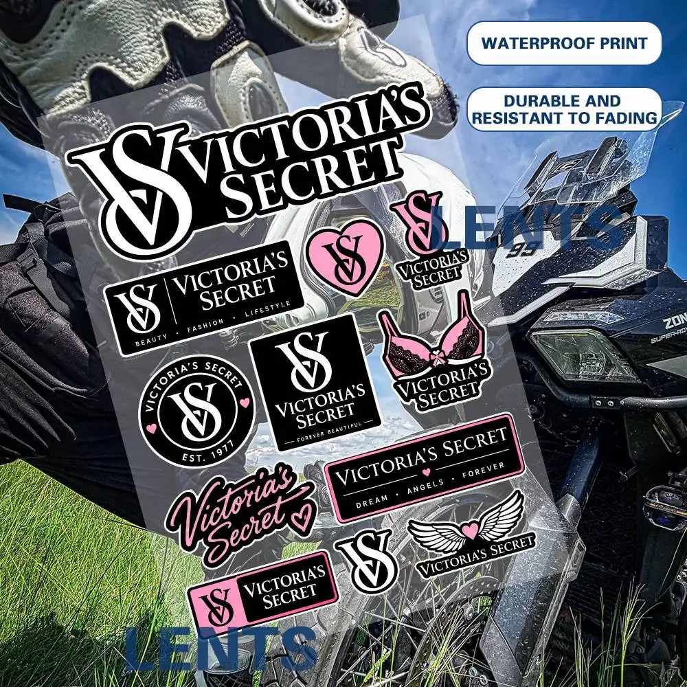 Streetwear Brand Stickers - VIC-TORIAS S-EC-RET Streetwear merkstickerset, waterdichte vinylstickers