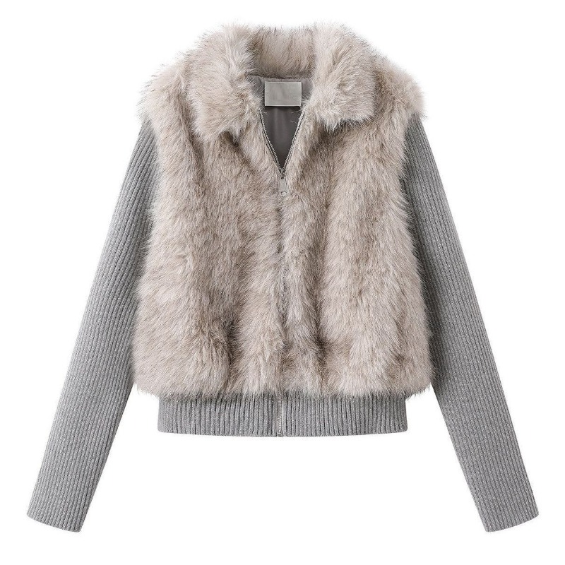 Streetwear Brand Jacket - Winterjas van imitatiebont voor dames, met
