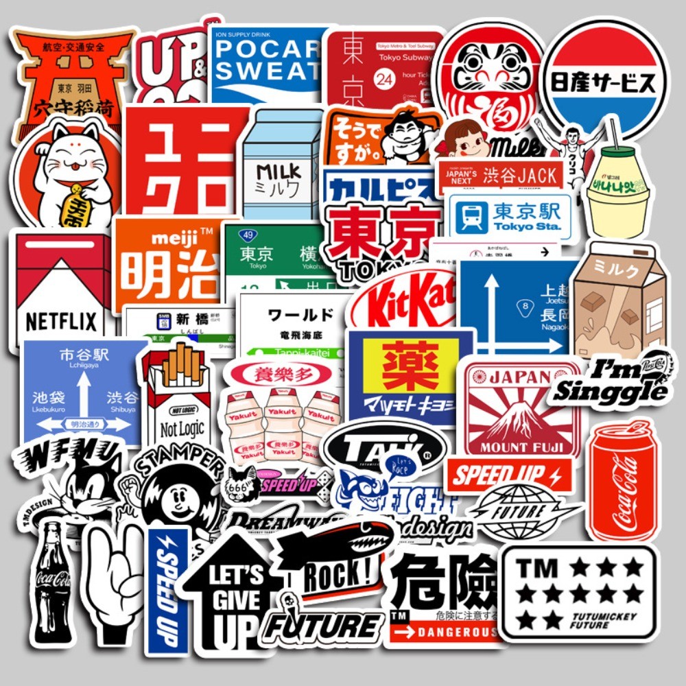 Streetwear Brand Stickers - 50 stuks Tokyo Story Cartoon Stickers