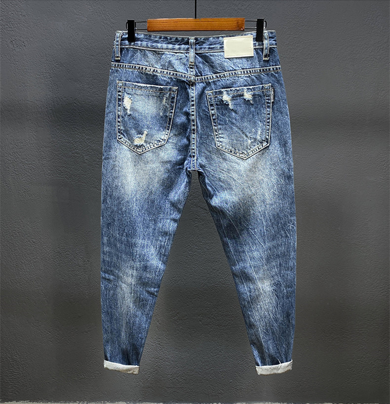 Negen-Punt Jeans Met Gaten Voo - Urban Streetwear Brand recensie en prijs